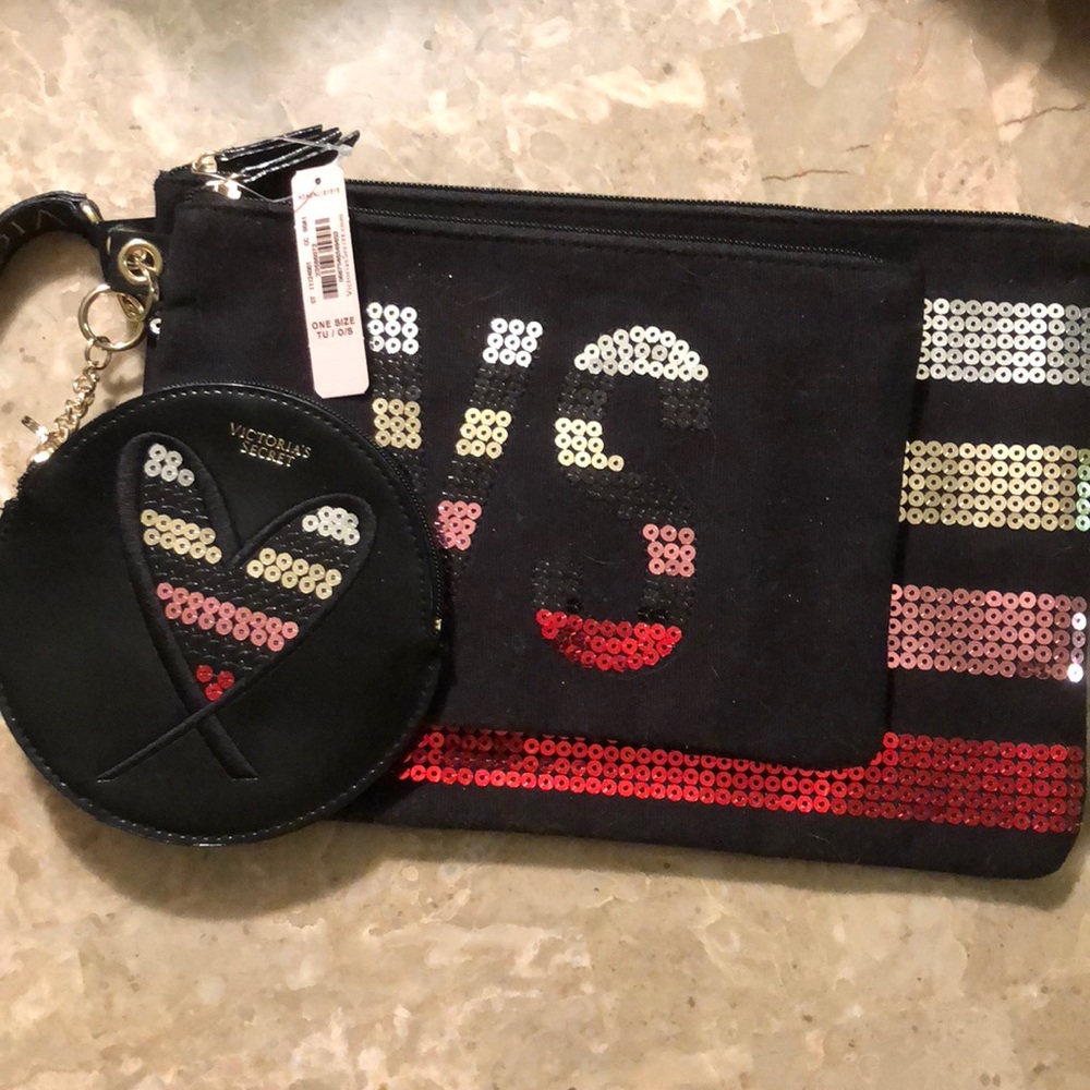 NWT Victoria secret clutch and change purse